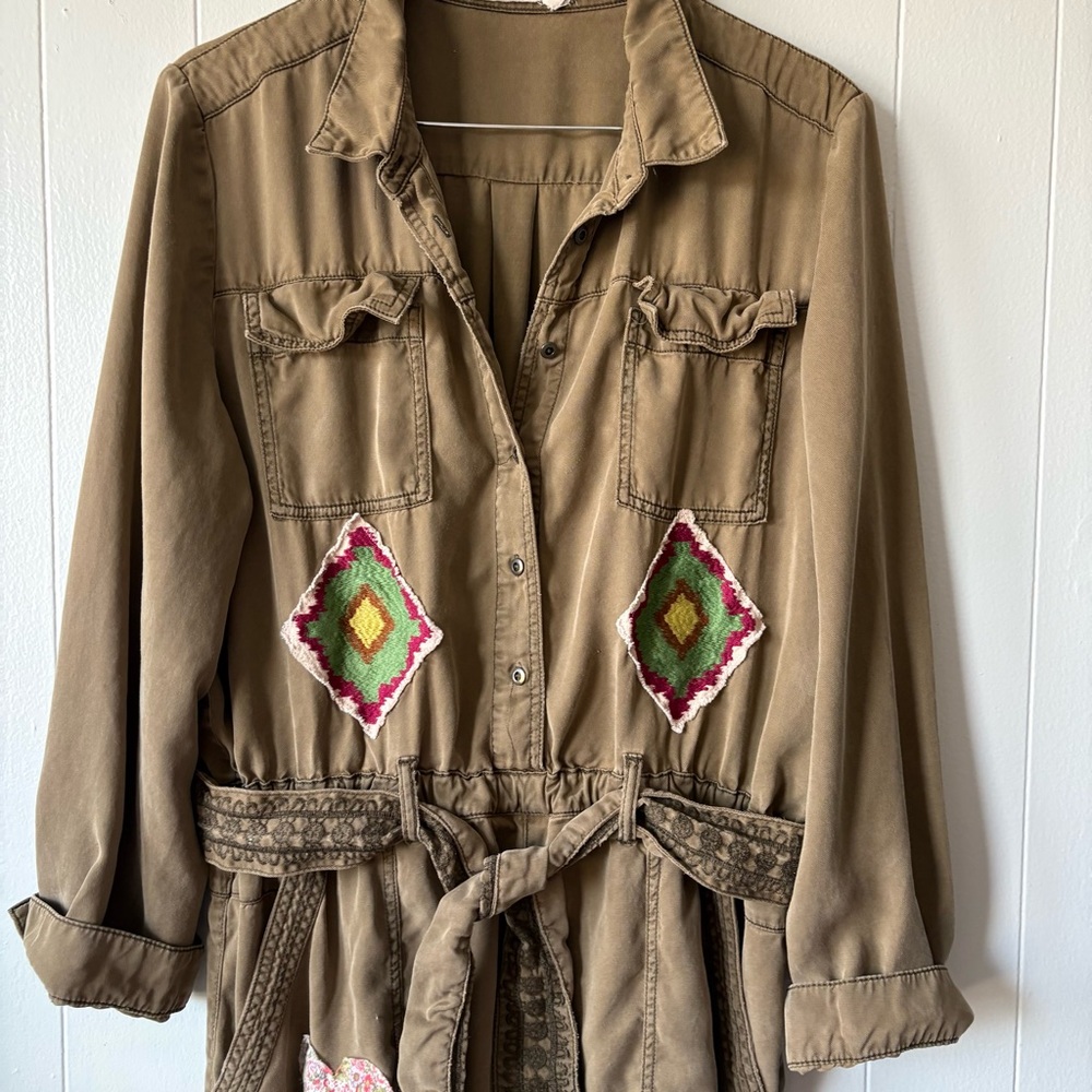 Anthropologie Jane Jumpsuit with Custom Patches - Picture 3 of 15